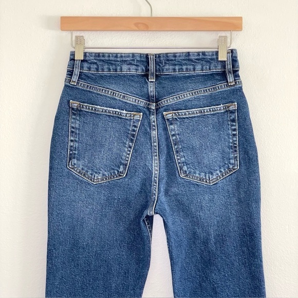 Free People We The Free Emmy Split Hem High Waist Boot Cut Jeans Medium Blue 27 - Picture 5 of 11